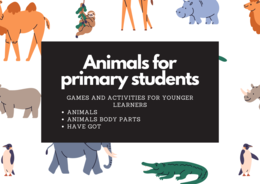ANIMALS for younger learners (animals + body parts + have got) games and activities