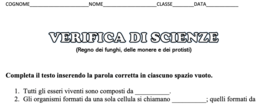 SCIENZE VERIFICA CELLULE, FUNGHI, MUFFE E LIEVITI