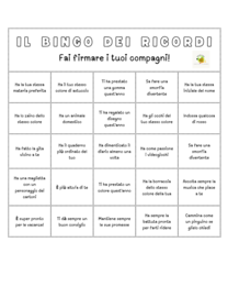 BINGO DEI RICORDI: L'attività per gli ultimi giorni di scuola che i bambini adoreranno!