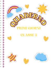 Quaderno PRIMI GIORNI ITALIANO Classe 5