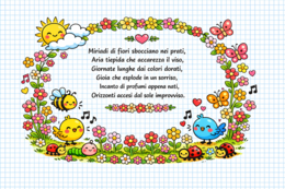 ACROSTICO DI MAGGIO a colori e in bianco e nero