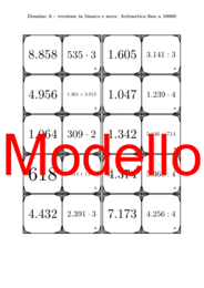 Domino - Aritmetica fino a 10000 | Attività Matematica