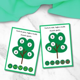 Gioco per imparare a contare - Alberi e frutti