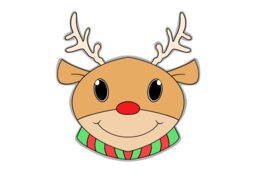 Biglietto di natale a forma di renna