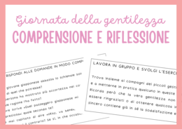 Giornata mondiale della gentilezza - lettura, comprensione e riflessione