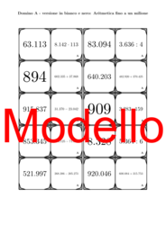 Domino - Aritmetica fino a un milione | Attività Matematica