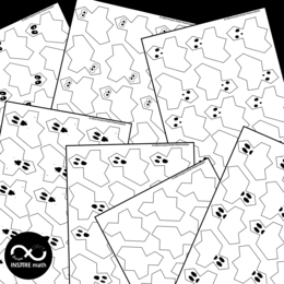 FREE Collaborative Halloween Bulletin Board Tessellation Project Math Activity