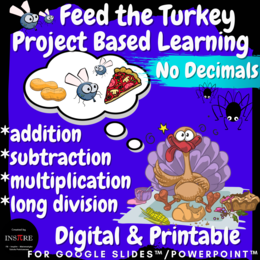 4th Grade Fall Thanksgiving Math Project Based Learning Activity PBL Feed Turkey