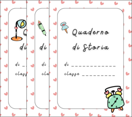Copertine per quaderni PRECOMPILATE con tutte le materie principali