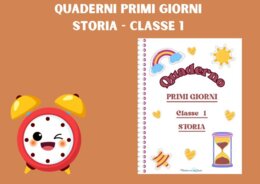 QUADERNO PRIMI GIORNI di STORIA - Classe 1