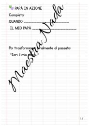 Festa del papà. Attività di italiano classe seconda scuola primaria