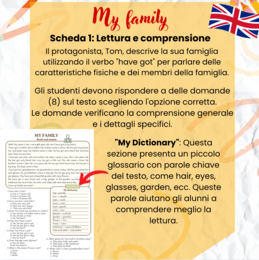 My family - ascolto e lettura + comprensione - classe terza