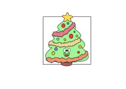 Biglietto di natale a forma di Albero di natale