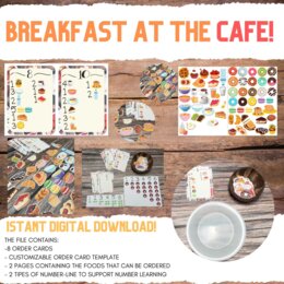 COUNTING FOOD, COLAZIONE AL BAR! numeri e cibo, learning numbers, breakfast game, gioco