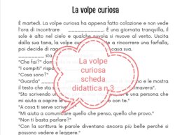 La volpe curiosa scheda didattica n 3