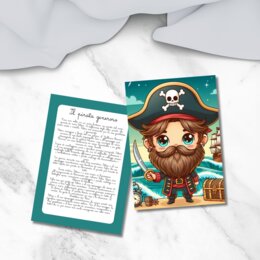 Il pirata generoso - storia in corsivo per bambini