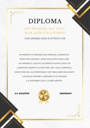 Diploma quinta primaria di fine anno