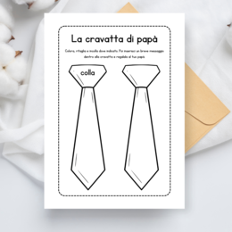 La cravatta del papà - lavoretto creativo per la Festa del Papà