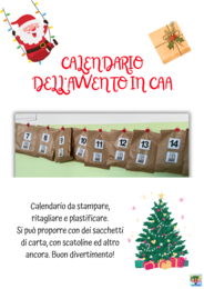 Calendario dell’avvento in CAA (da realizzare)