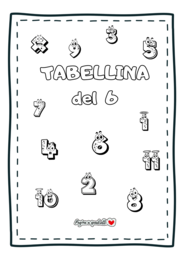Tabellina del 6. Il mio quaderno delle tabelline