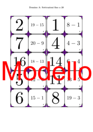 Domino | Sottrazioni fino a 20 | Attività Matematica