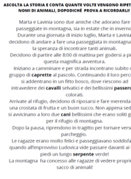 "Ascolta la storia, conta e/o memorizza"
