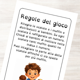 Gioco didattico per imparare a contare con i muffin