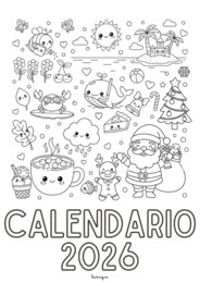CALENDARIO 2026 per la classe – Da colorare