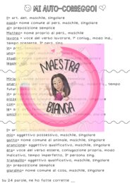 Verifica o esercitazione analisi grammaticale + autocorrezione