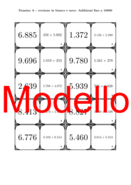 Domino | Addizioni fino a 10000 | Attività Matematica