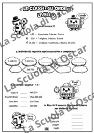 Quaderno di MATEMATICA V: Percorso sui Grandi Numeri: pagine reali di quaderno + Schede di esercizi in b/n