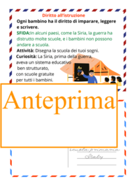 Cartoline dal mondo: Diritti dei Bambini tra speranze e sfide- classi III/V