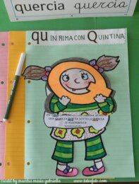 Lettera Q in Quintina interattiva