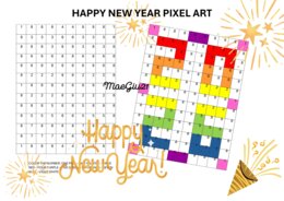 Happy new year - pixel art