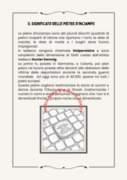 Le pietre parlanti di via dei gigli (giornata della memoria)