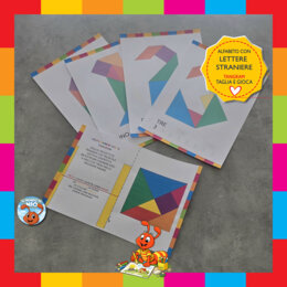 Numeri e alfabeto (con lettere straniere) con forme geometriche + Pregrafismo