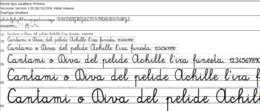 Font Corsivo Metodo Analogico Bortolato