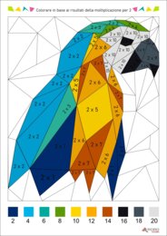 Tabellina, Colorare in base ai risultati della moltiplicazione per 2