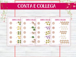 Schede Primaverili Conteggio Matematica per Infanzia e Prima Elementare, Attività Numeri 1–10, Schede Didattiche Stampabili, giochi matematici, conta e collega, conta e colora, gioco I SPY, Early algebra, no prep, 5-6 anni,