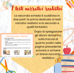I testi narrativi realistici e fantastici - scheda di approfondimento e esercizi