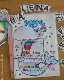 Lettera B di Balena BeBa e dado sillabico