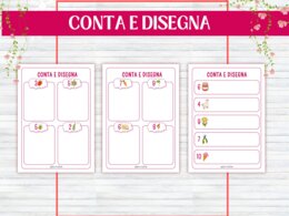 Schede Primaverili Conteggio Matematica per Infanzia e Prima Elementare, Attività Numeri 1–10, Schede Didattiche Stampabili, giochi matematici, conta e collega, conta e colora, gioco I SPY, Early algebra, no prep, 5-6 anni,