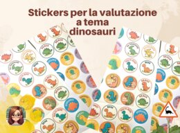 Stickers valutazione a tema dinosauri