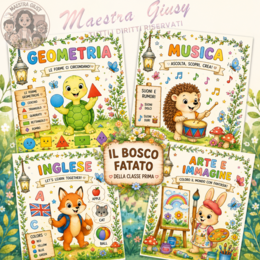 Copertine Quaderni Classe Prima – Bosco Fatato | Da Colorare