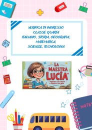 VERIFICHE DI INGRESSO CLASSE QUARTA