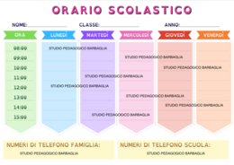 Orario scolastico