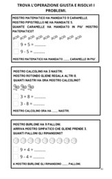 L'allegra banda dei mostri matematici - eserciziario COMPLETO per la prima elementare