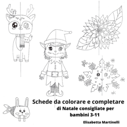 Scheda dell'elfo di Natale da colorare e completare