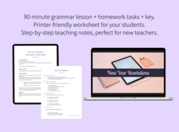 English grammar for adults: New Year Resolutions (level A1-A2)