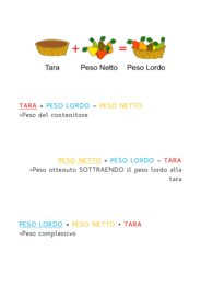 Strumento tara, peso netto, peso lordo
